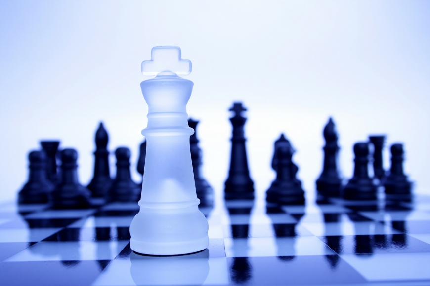 chess pieces on a chessboard 